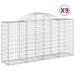 Coșuri gabion arcuite 9 buc, 200x50x100/120 cm, fier galvanizat - WALTI WALTI