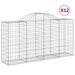 Coșuri gabion arcuite 12 buc, 200x50x100/120cm, fier galvanizat - WALTI WALTI
