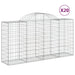 Coșuri gabion arcuite 20 buc, 200x50x100/120cm, fier galvanizat - WALTI WALTI
