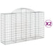 Coșuri gabion arcuite 2 buc, 200x50x120/140 cm, fier galvanizat - WALTI WALTI