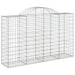 Coșuri gabion arcuite 2 buc, 200x50x120/140 cm, fier galvanizat - WALTI WALTI