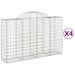 Coșuri gabion arcuite 4 buc, 200x50x120/140 cm, fier galvanizat - WALTI WALTI
