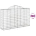 Coșuri gabion arcuite 8 buc, 200x50x120/140 cm, fier galvanizat - WALTI WALTI
