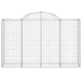 Coșuri gabion arcuite 9 buc, 200x50x120/140 cm, fier galvanizat - WALTI WALTI