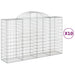 Coșuri gabion arcuite 10 buc, 200x50x120/140 cm,fier galvanizat - WALTI WALTI
