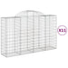 Coșuri gabion arcuite 11 buc, 200x50x120/140 cm,fier galvanizat - WALTI WALTI