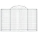 Coșuri gabion arcuite 20 buc, 200x50x120/140cm, fier galvanizat - WALTI WALTI