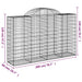 Coșuri gabion arcuite 40 buc, 200x50x120/140cm, fier galvanizat - WALTI WALTI