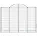 Coșuri gabion arcuite 2 buc, 200x50x140/160 cm, fier galvanizat - WALTI WALTI