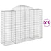 Coșuri gabion arcuite 3 buc, 200x50x140/160cm, fier galvanizat - WALTI WALTI