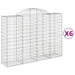 Coșuri gabion arcuite 6 buc, 200x50x140/160 cm, fier galvanizat - WALTI WALTI