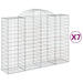 Coșuri gabion arcuite 7 buc, 200x50x140/160 cm, fier galvanizat - WALTI WALTI