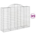 Coșuri gabion arcuite 9 buc, 200x50x140/160 cm, fier galvanizat - WALTI WALTI