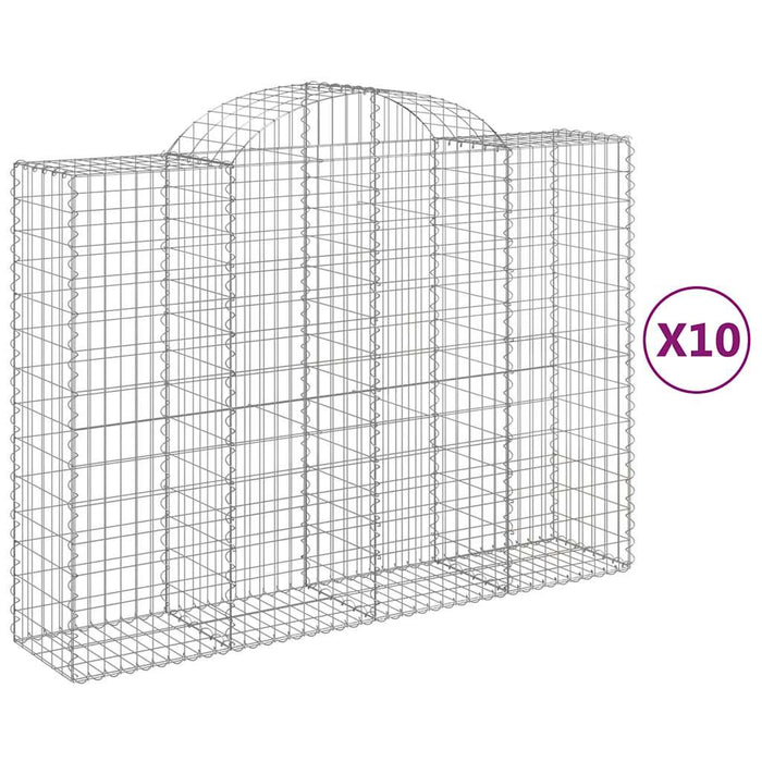 Coșuri gabion arcuite 10 buc, 200x50x140/160cm, fier galvanizat - WALTI WALTI