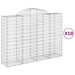 Coșuri gabion arcuite 10 buc, 200x50x140/160cm, fier galvanizat - WALTI WALTI