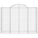 Coșuri gabion arcuite 10 buc, 200x50x140/160cm, fier galvanizat - WALTI WALTI