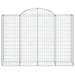 Coșuri gabion arcuite 11 buc, 200x50x140/160cm, fier galvanizat - WALTI WALTI