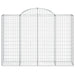 Coșuri gabion arcuite 18 buc, 200x50x140/160cm, fier galvanizat - WALTI WALTI