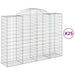 Coșuri gabion arcuite 25 buc, 200x50x140/160cm, fier galvanizat - WALTI WALTI