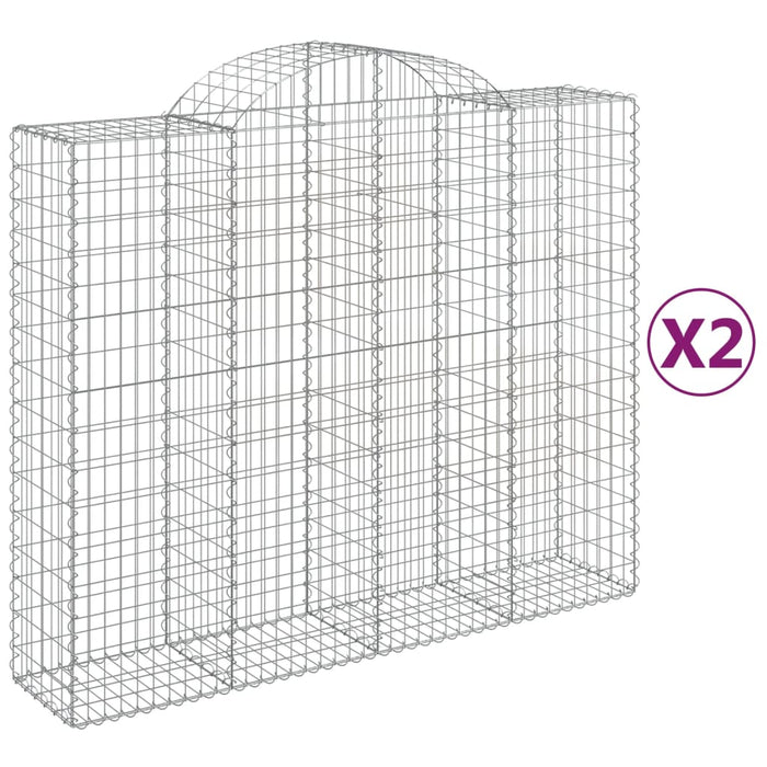 Coșuri gabion arcuite 2 buc, 200x50x160/180 cm, fier galvanizat - WALTI WALTI
