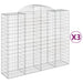 Coșuri gabion arcuite 3 buc, 200x50x160/180 cm, fier galvanizat - WALTI WALTI