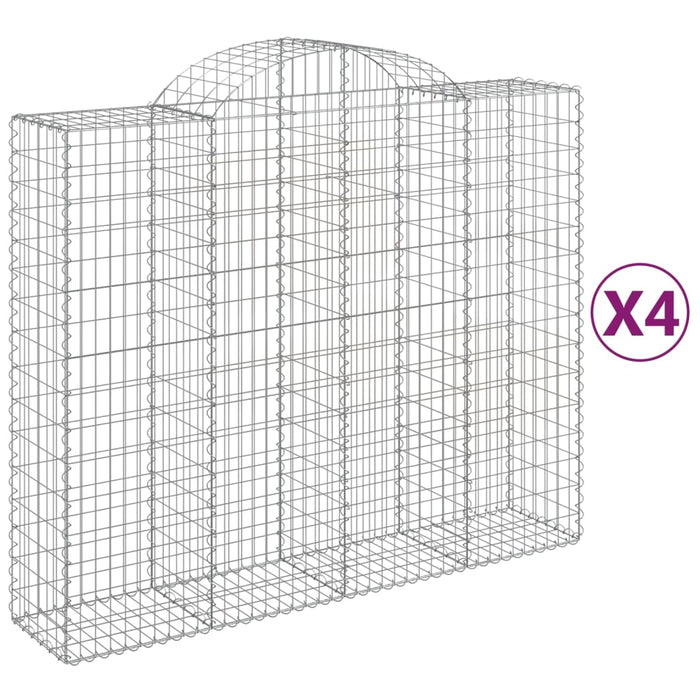 Coșuri gabion arcuite 4 buc, 200x50x160/180 cm, fier galvanizat - WALTI WALTI