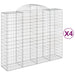 Coșuri gabion arcuite 4 buc, 200x50x160/180 cm, fier galvanizat - WALTI WALTI