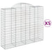 Coșuri gabion arcuite 5 buc, 200x50x160/180 cm, fier galvanizat - WALTI WALTI