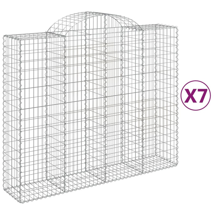 Coșuri gabion arcuite 7 buc, 200x50x160/180 cm, fier galvanizat - WALTI WALTI