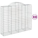 Coșuri gabion arcuite 8 buc, 200x50x160/180 cm, fier galvanizat - WALTI WALTI