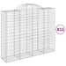 Coș gabion arcuit, 11 buc, 200x50x160/180 cm, fier galvanizat - WALTI WALTI