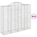 Coș gabion arcuit, 13 buc, 200x50x160/180 cm, fier galvanizat - WALTI WALTI