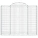 Coșuri gabion arcuite 14 buc 200x50x160/180 cm, fier galvanizat - WALTI WALTI