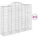 Coș gabion arcuit, 15 buc, 200x50x160/180 cm, fier galvanizat - WALTI WALTI