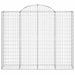 Coș gabion arcuit, 15 buc, 200x50x160/180 cm, fier galvanizat - WALTI WALTI