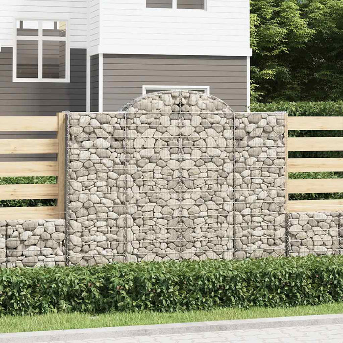 Coș gabion arcuit, 15 buc, 200x50x160/180 cm, fier galvanizat - WALTI WALTI