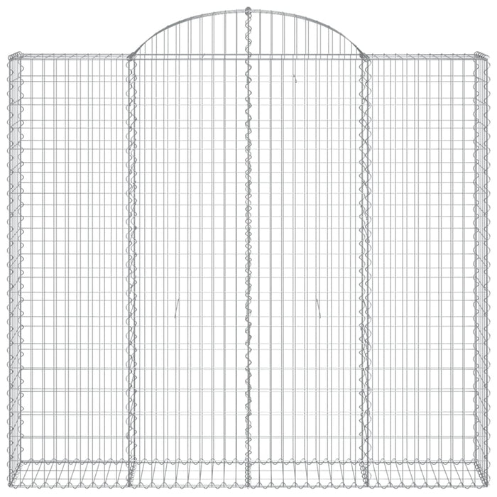 Coșuri gabion arcuite 7 buc, 200x50x180/200 cm, fier galvanizat WALTI