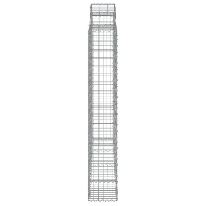 Coșuri gabion arcuite 7 buc, 200x50x180/200 cm, fier galvanizat WALTI