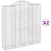 Coșuri gabion arcuite, 2 buc 200x50x200/220 cm, fier galvanizat - WALTI WALTI