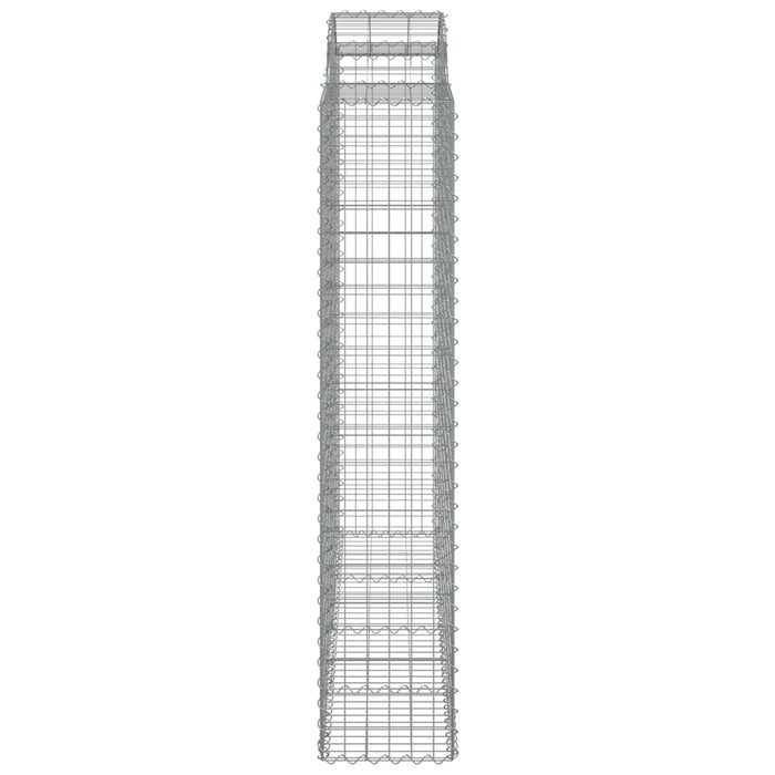 Coșuri gabion arcuite, 2 buc 200x50x200/220 cm, fier galvanizat - WALTI WALTI