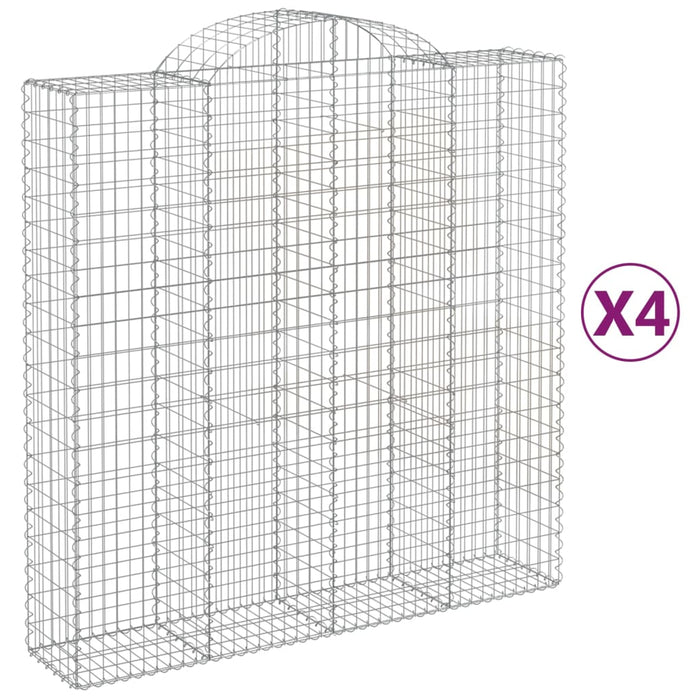 Coșuri gabion arcuite, 4 buc 200x50x200/220 cm, fier galvanizat - WALTI WALTI
