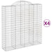 Coșuri gabion arcuite, 4 buc 200x50x200/220 cm, fier galvanizat - WALTI WALTI