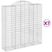 Coșuri gabion arcuite, 7 buc 200x50x200/220 cm, fier galvanizat - WALTI WALTI