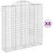 Coșuri gabion arcuite, 8 buc 200x50x200/220 cm, fier galvanizat - WALTI WALTI