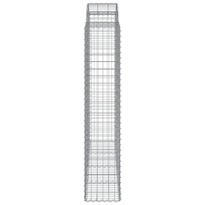 Coșuri gabion arcuite, 8 buc 200x50x200/220 cm, fier galvanizat - WALTI WALTI