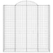 Coșuri gabion arcuite, 9 buc 200x50x200/220 cm, fier galvanizat - WALTI WALTI