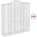 Coșuri gabion arcuite, 10 buc 200x50x200/220cm, fier galvanizat - WALTI WALTI