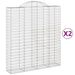 Coșuri gabion arcuite, 2 buc, 200x50x220/240cm, fier galvanizat - WALTI WALTI