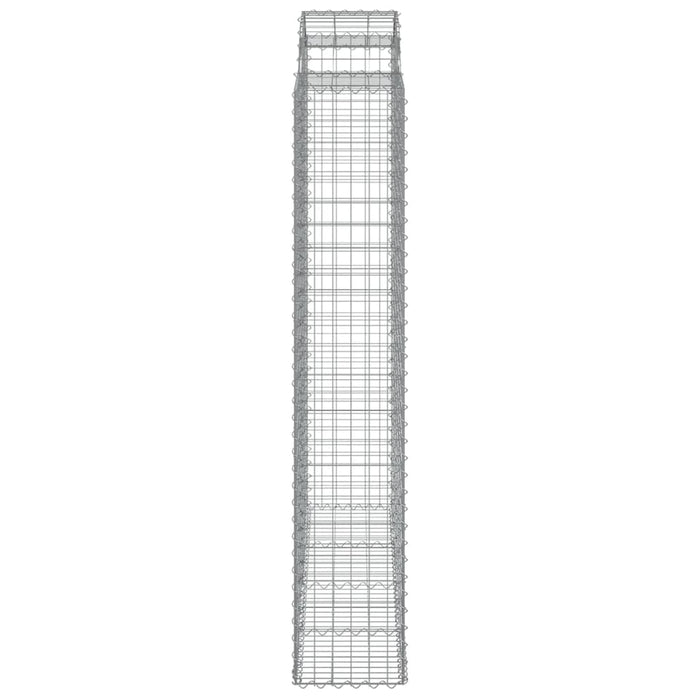 Coșuri gabion arcuite, 2 buc, 200x50x220/240cm, fier galvanizat - WALTI WALTI