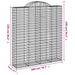 Coșuri gabion arcuite, 2 buc, 200x50x220/240cm, fier galvanizat - WALTI WALTI